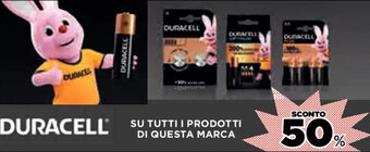 Coop DURACELL SU TUTTI I PRODOTTI DI QUESTA MARCA offerta