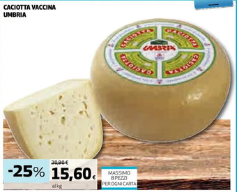 Coop CACIOTTA VACCINA UMBRIA offerta