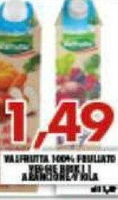 Gros Valfrutta 100% Frullato Pesca Uva Banana 1000 G(ml) offerta