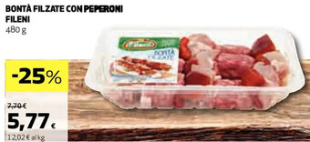 Coop BONTÀ FILZATE CON PEPERONI FILENI 480 g offerta