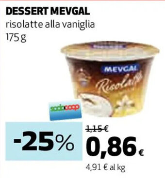 Coop DESSERT MEVGAL risolatte alla vaniglia 175 g offerta