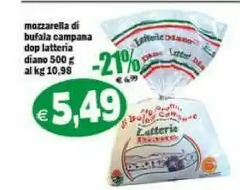 Il Castoro Supermercati Diano Mozzsrella Di Bufala Campagna Dop offerta