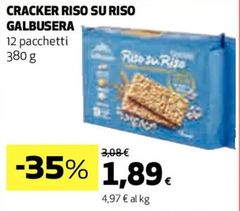 Coop CRACKER RISO SU RISO GALBUSERA 12 pacchetti 380 g offerta