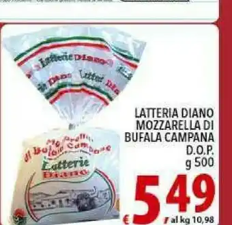 Iper Triscount Latteria Diano Mozzarella Di Bufala Campana DOP offerta