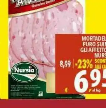 Iper Triscount Nursia Mortadella Puro Suino offerta