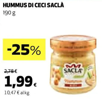 Coop HUMMUS DI CECI SACLÀ 190 g offerta