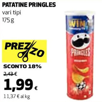 Coop PATATINE PRINGLES vari tipi 175 g offerta