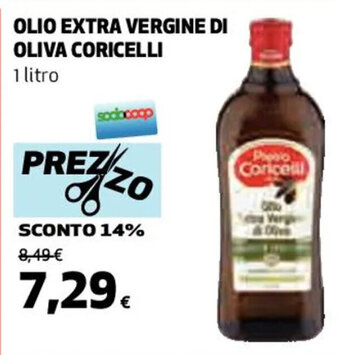 Coop OLIO EXTRA VERGINE DI OLIVA CORICELLI 1 litro offerta