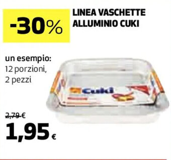 Coop LINEA VASCHETTE ALLUMINIO CUKI offerta