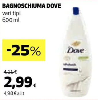 Coop BAGNOSCHIUMA DOVE vari tipi 600 ml offerta