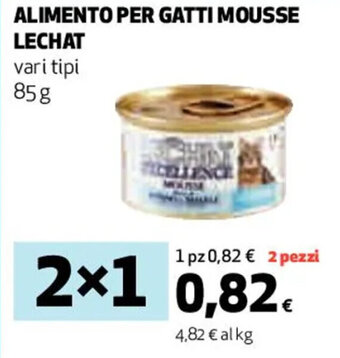 Coop ALIMENTO PER GATTI MOUSSE LECHAT 85g offerta