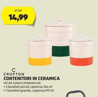 ALDI CROFTON CONTENITORI IN CERAMICA offerta