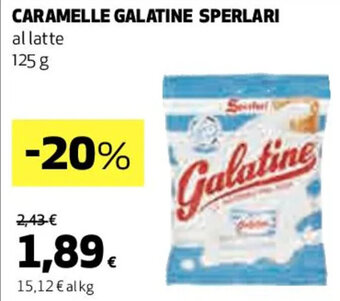 Coop CARAMELLE GALATINE SPERLARI al latte 125 g offerta