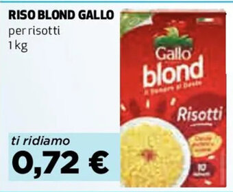 Coop RISO BLOND GALLO per risotti 1 kg offerta