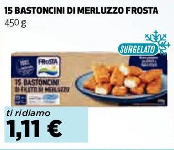 Coop 15 BASTONCINI DI MERLUZZO FROSTA 450 g offerta