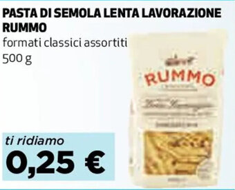 Coop PASTA DI SEMOLA LENTA LAVORAZIONE 500 g offerta