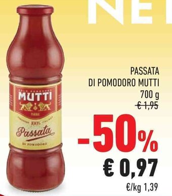 Conad PASSATA DI POMODORO MUTTI 700 g offerta