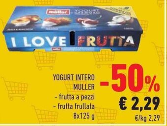 Conad YOGURT INTERO MULLER - frutta a pezzi - frutta frullata 8x 125 g offerta