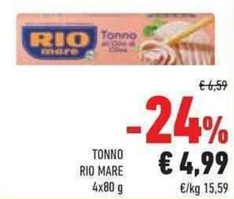 Conad TONNO RIO MARE 4x 80g offerta