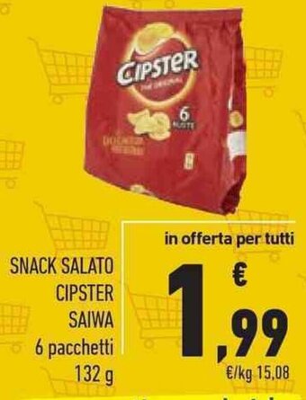 Conad SNACK SALATO CIPSTER SAIWA 6 pacchetti 132 g offerta