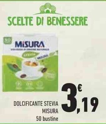 Conad DOLCIFICANTE STEVIA MISURA 50 bustine offerta