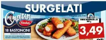 MA Supermercati Findus 18 Bastoncini Con 100% Filetti Di Merluzzo 450 G(ml) offerta