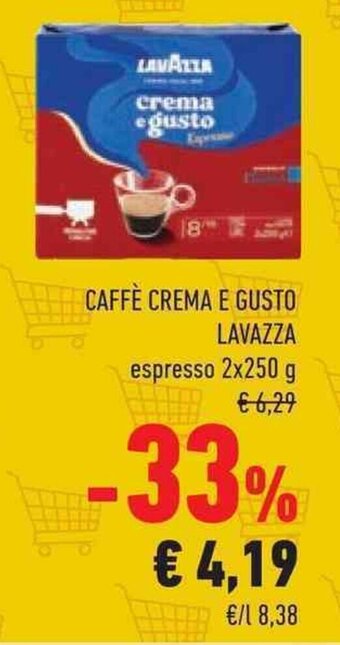 Conad CAFFÈ CREMA E GUSTO LAVAZZA espresso 2x250 g offerta