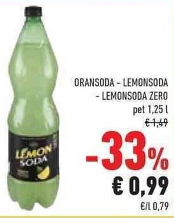 Conad ORANSODA-LEMONSODA - LEMONSODA ZERO pet 1,25 l offerta