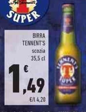 Conad BIRRA TENNENT'S 35,5 cl offerta