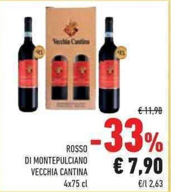 Conad ROSSO DI MONTEPULCIANO VECCHIA CANTINA 4x75 cl offerta