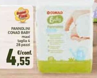 PANNOLINI CONAD BABY maxi taglia 4 28 pezzi