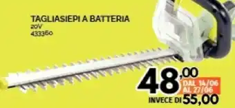Orizzonte Tagliasiepi A Batteria 20 V 433360 offerta