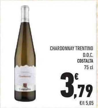 Conad CHARDONNAY TRENTINO D.O.C. COSTALTA 75 cl offerta