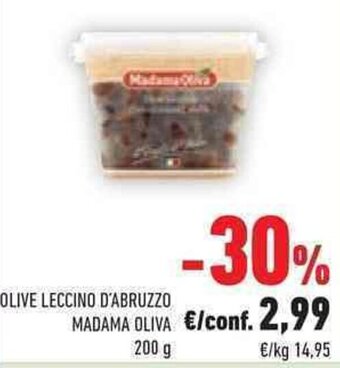 Conad OLIVE LECCINO D'ABRUZZO MADAMA OLIVA 200 g offerta