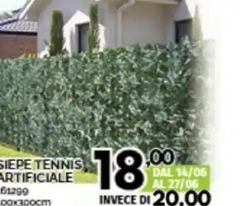 Siepe Tennis Artificiale