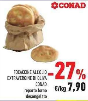 Conad FOCACCINE ALL'OLIO EXTRAVERGINE DI OLIVA CONAD offerta