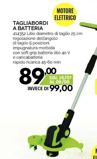 Orizzonte Tagliabordi A Batteria Rapido Ricarica 45-60 Minuti offerta