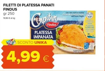 Tigre FILETTI DI PLATESSA PANATI FINDUS gr 250 offerta