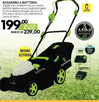 Orizzonte Rasaerba A Batteria 414356 offerta