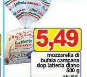 Pewex Latteria Diano Mozzarella Di Bufala Campana Dop offerta