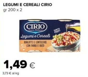 Tigre LEGUMI E CEREALI CIRIO gr 200 x 2 offerta