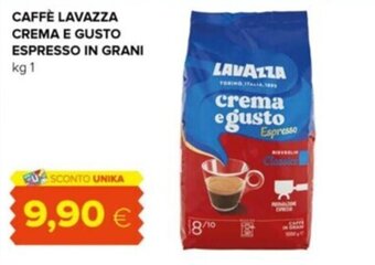 Tigre CAFFÈ LAVAZZA CREMA E GUSTO ESPRESSO IN GRANI kg 1 offerta