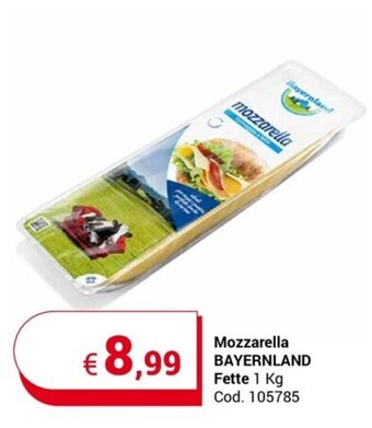 Centro Cash Mozzarella BAYERNLAND Fette 1 Kg offerta