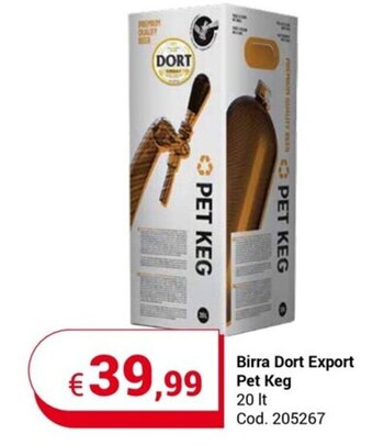 Birra Dort Export Pet Keg 20 It