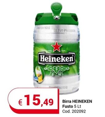 Birra HEINEKEN Fusto 5 Lt