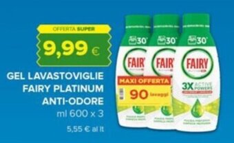 Tigre GEL LAVASTOVIGLIE FAIRY PLATINUM ANTI-ODORE ml 600 x 3 offerta