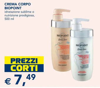 Esselunga CREMA CORPO BIOPOINT 500 ml offerta