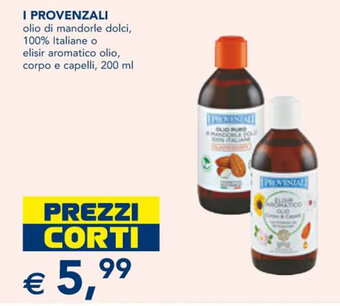 Esselunga I PROVENZALI olio di mandorle dolci, 100% Italiane o elisir aromatico olio, corpo e capelli, 200 ml offerta
