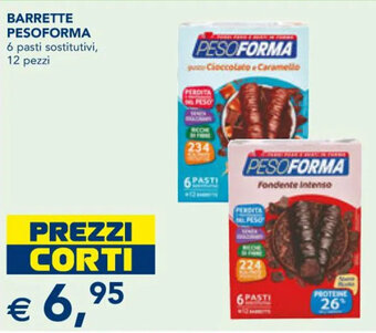 Esselunga BARRETTE PESOFORMA 6 pasti sostitutivi, 12 pezzi offerta