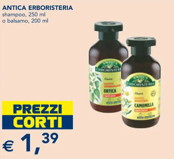 Esselunga ANTICA ERBORISTERIA shampoo, 250 ml o balsamo, 200 ml offerta
